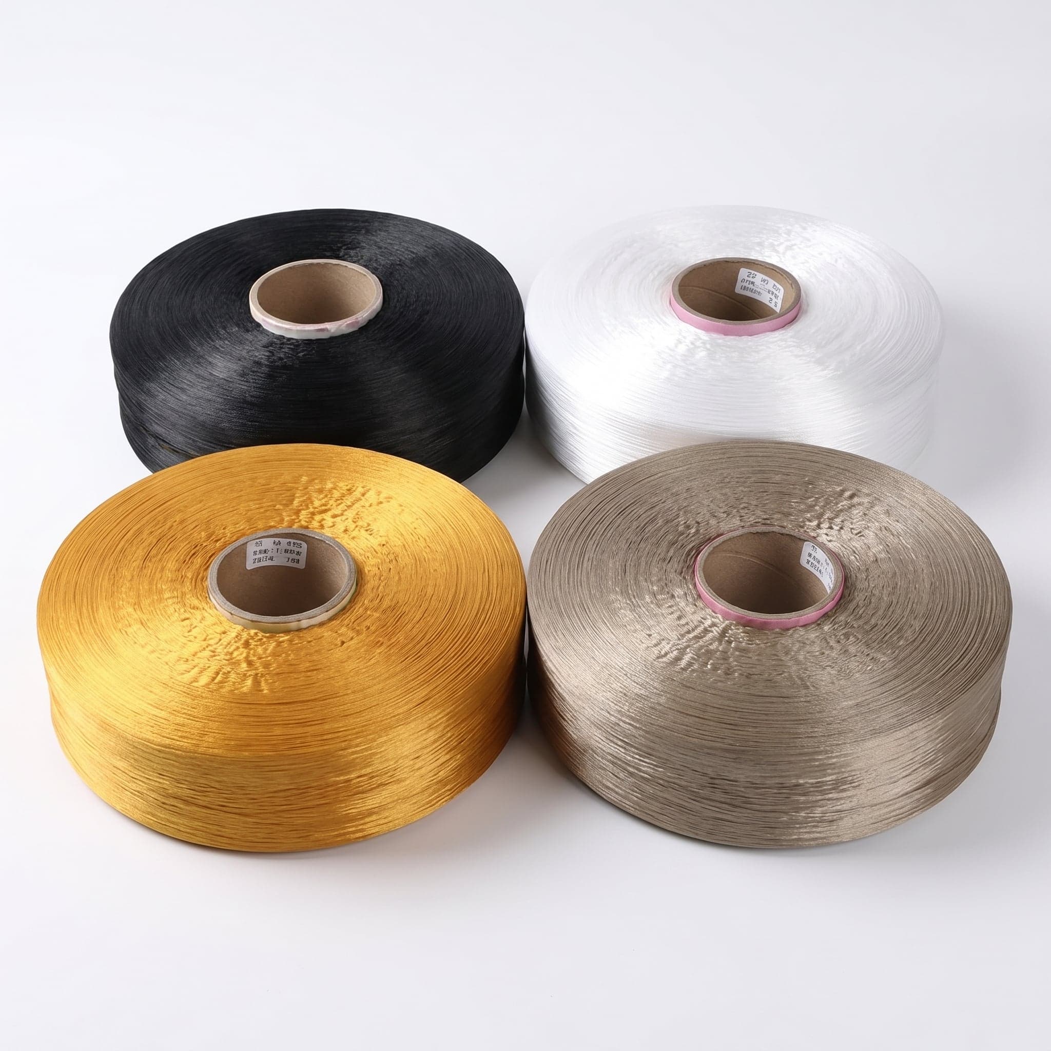 Solution-dyed polypropylene yarn specimen